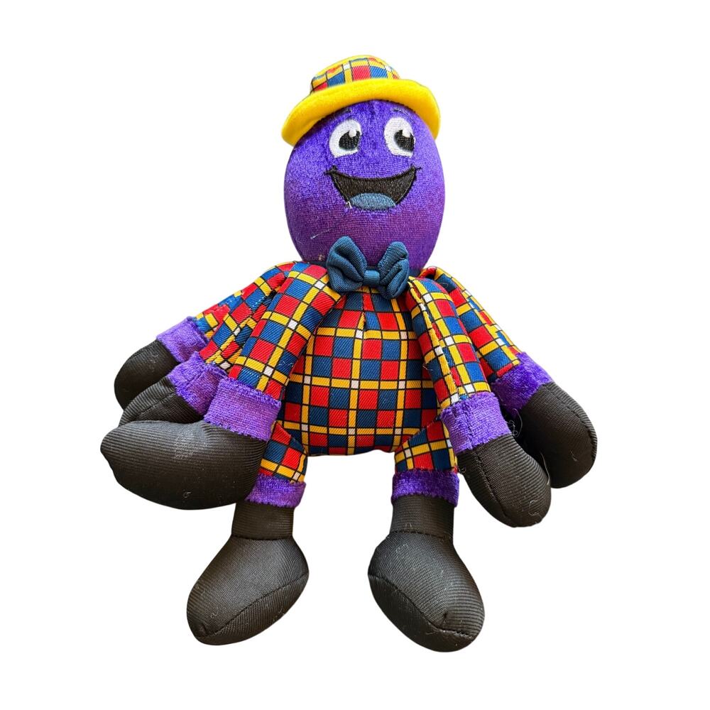 The Wiggles Henry the Octopus 10" Plush Stuffed Animal Plaid Outfit Vintage